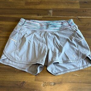 Athleta Girl Lined Gray Running Shorts Athletic M 8-10